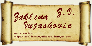 Žaklina Vujašković vizit kartica